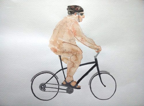 Naked Bike Ride Original illustration