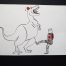 Trex vs Knight Original illustration